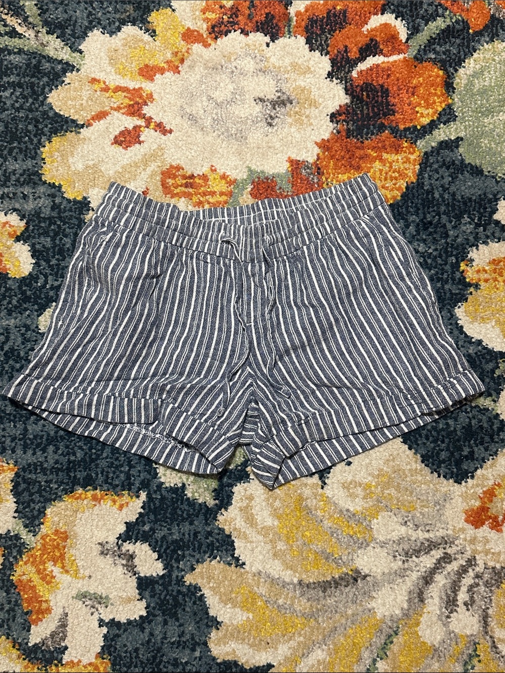 Old Navy Blue and White Striped Shorts